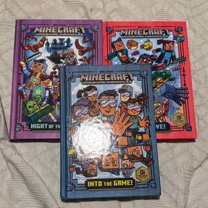 Minecraft Woodsword Chronicles Book Set - Red, Purple, Blue